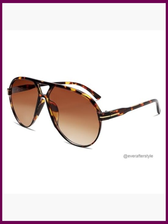 Retro Aviator Sunglasses, Plastic Frame, UV Protection, Square Shield